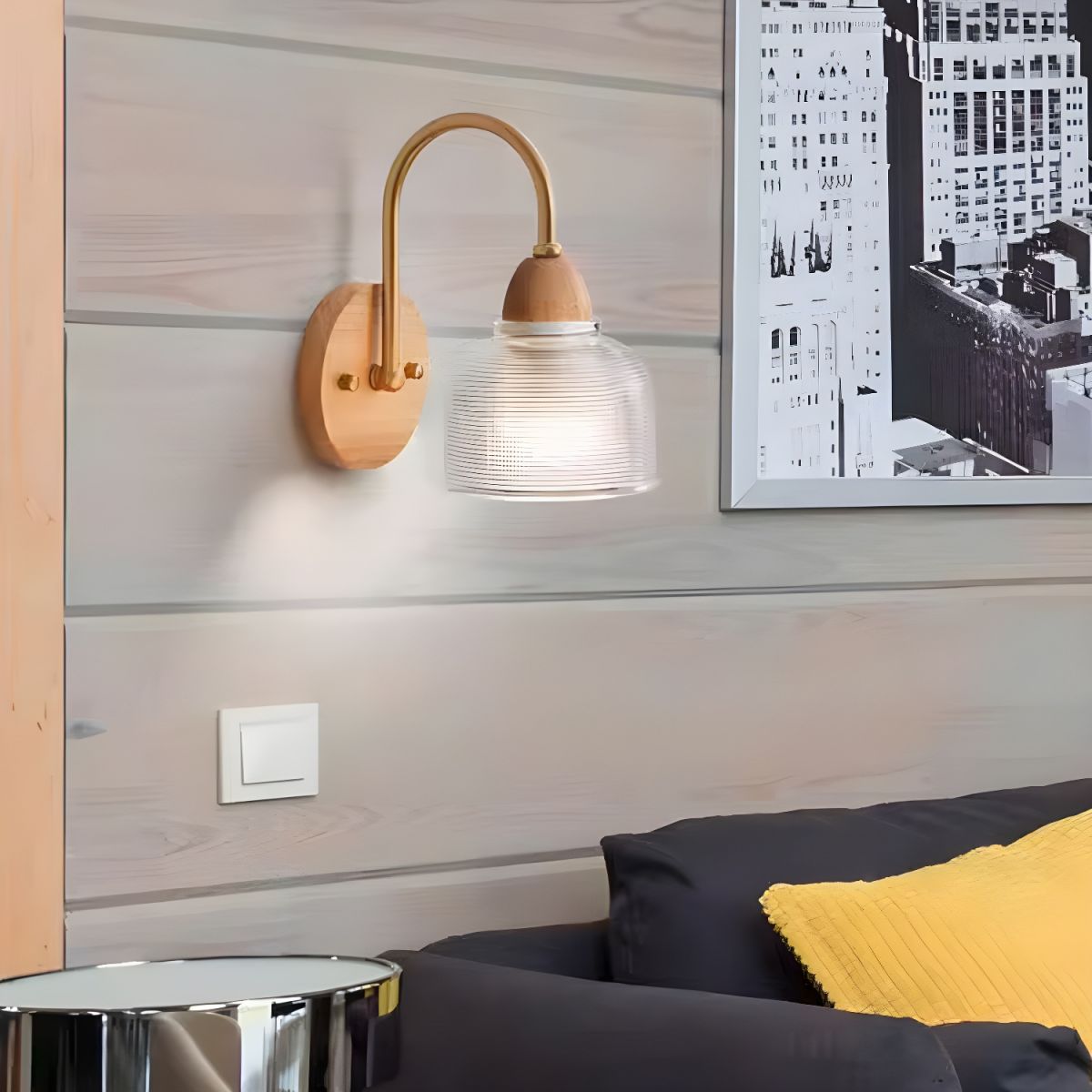 Applique murale en bois vintage │ NALO