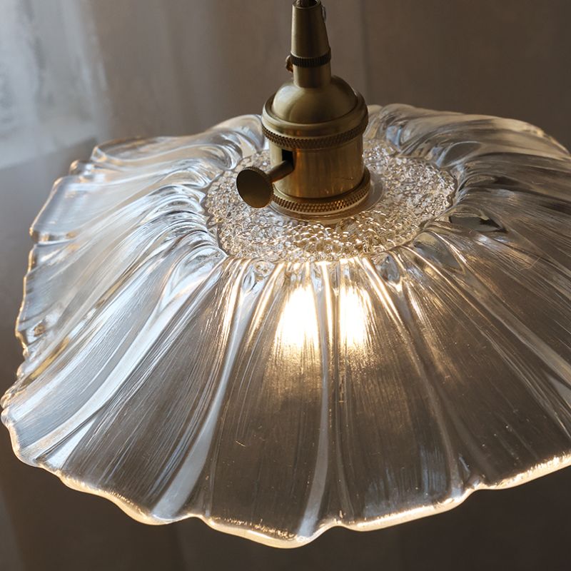 Suspension fleur en verre vintage ORKIDA