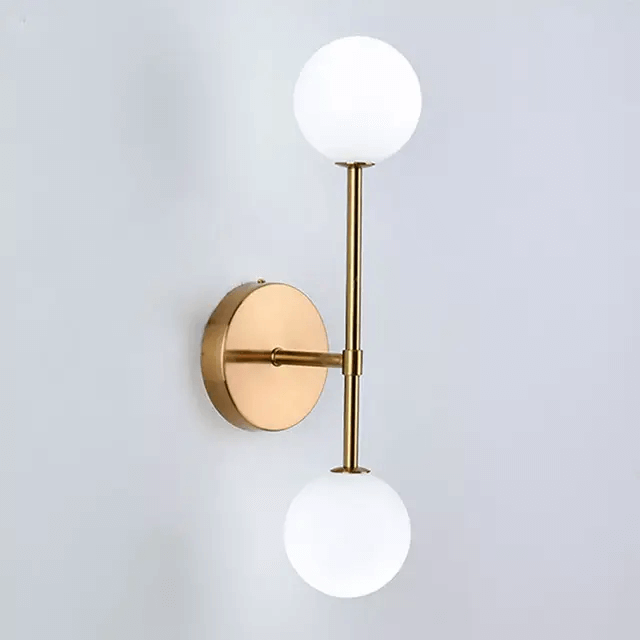 Applique murale LED vintage métallique avec abat-jour en verre │ SDUN