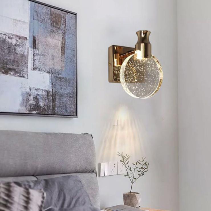 Applique murale LED au design moderne en acier et Crystal│ STRASS
