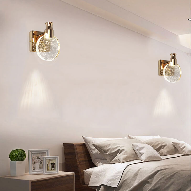 Applique murale LED au design moderne en acier et Crystal│ STRASS