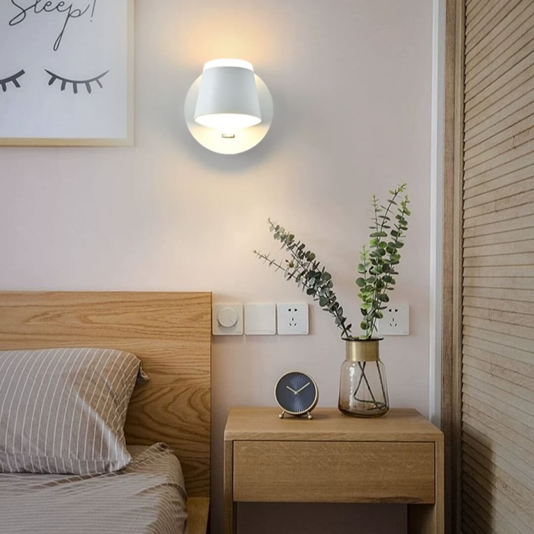 Applique murale LED style scandinave métallique avec abat-jour rotatif│ WUNKY