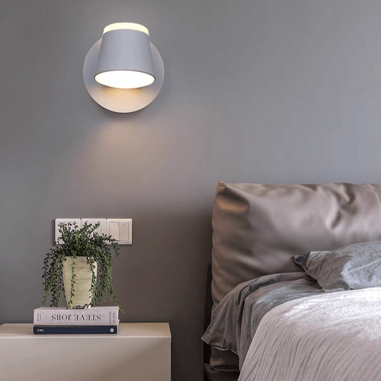 Applique murale LED style scandinave métallique avec abat-jour rotatif│ WUNKY