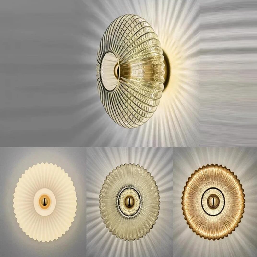 Applique murale en verre LED ondulée │ ENOLIT