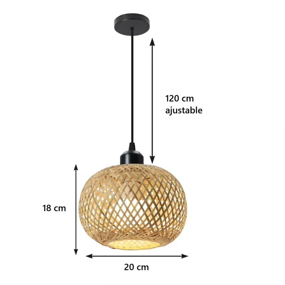 Suspension en bambou sphérique GALA