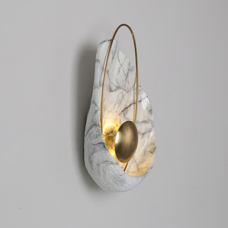 Applique murale LED en marbre au design scandinave│ PERLA
