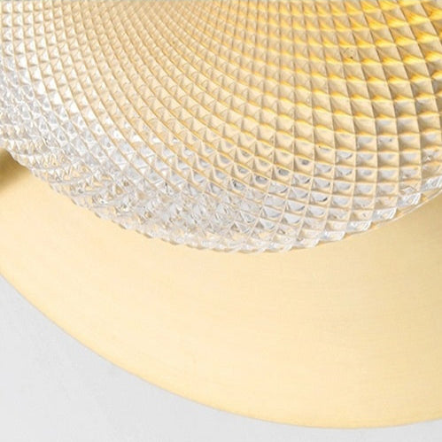 Applique murale LED dorée en verre et acier │ LORELA