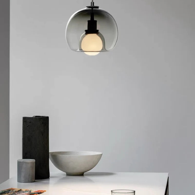 Suspension en verre fumé OPIA