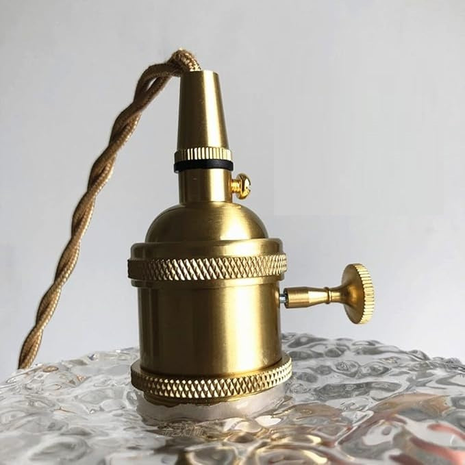 Suspension vintage en verre texturé ZANIA