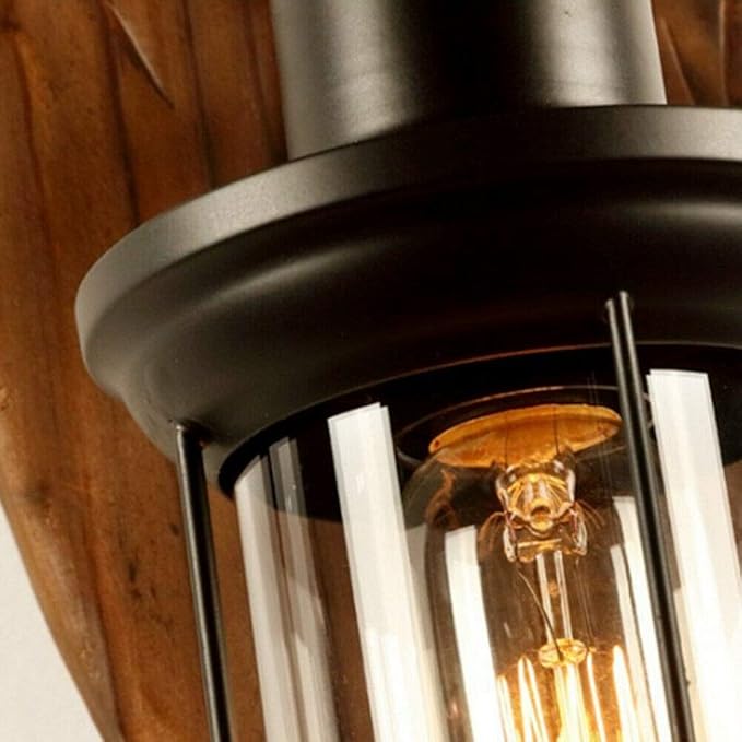 Applique murale industrielle en bois CANDLE