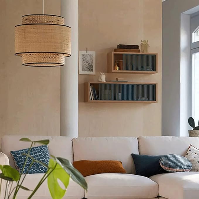 Suspension japonaise en rotin AKANO