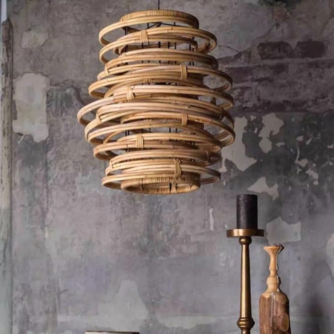 Suspension bohème en rotin TORELA