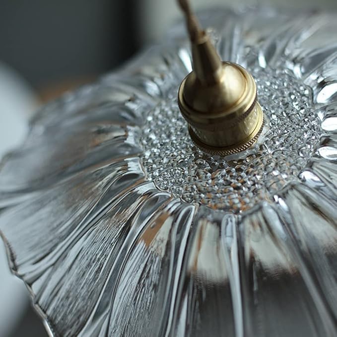 Suspension fleur en verre vintage ORKIDA