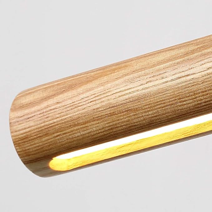 Suspension îlot cuisine LED en bois minimaliste LINEA