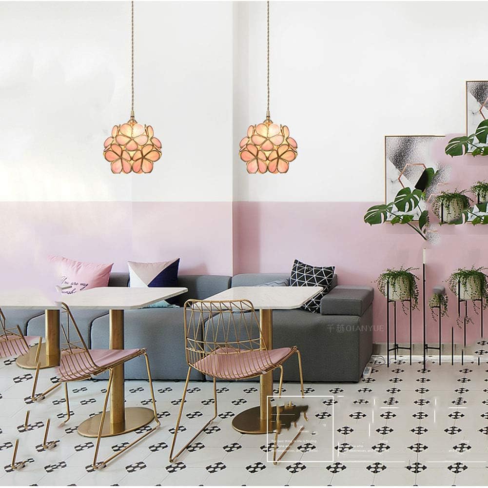 Suspension fleur en verre vintage TULI