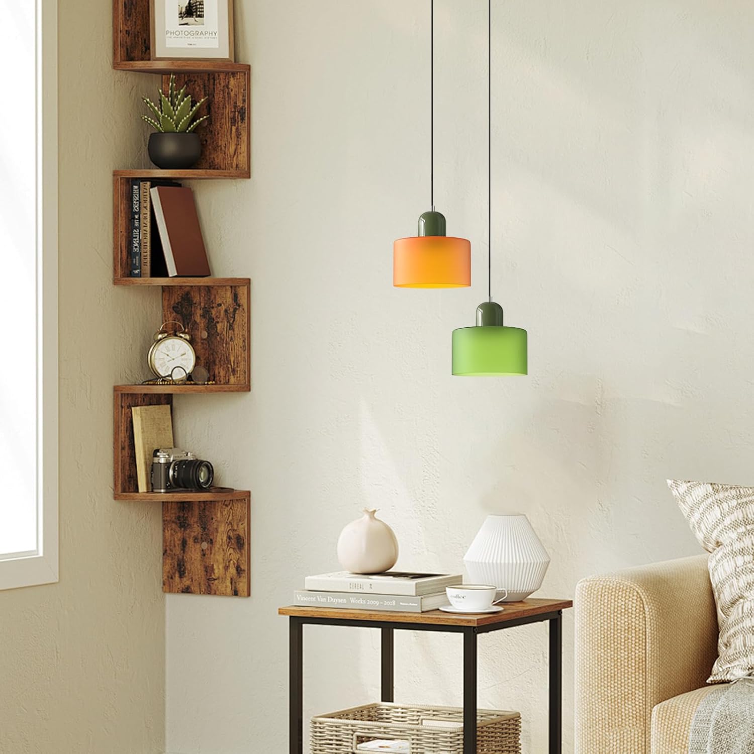 Suspension Scandinave en verre cylindrique