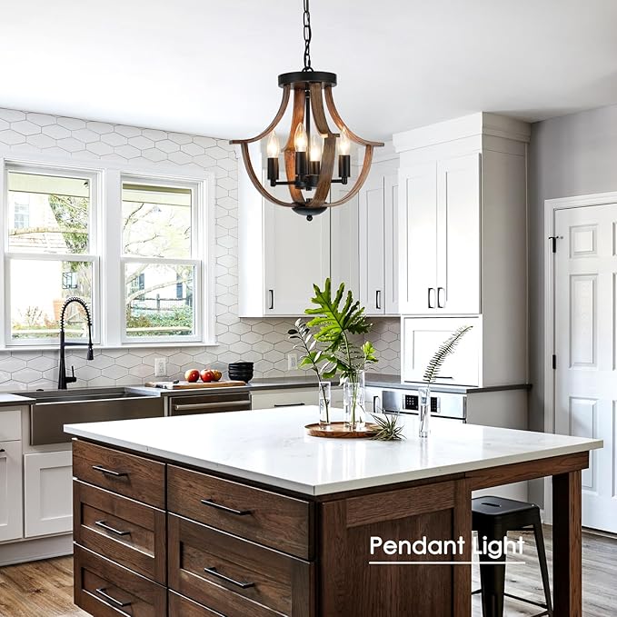 Suspension industrielle en bois massif NELA