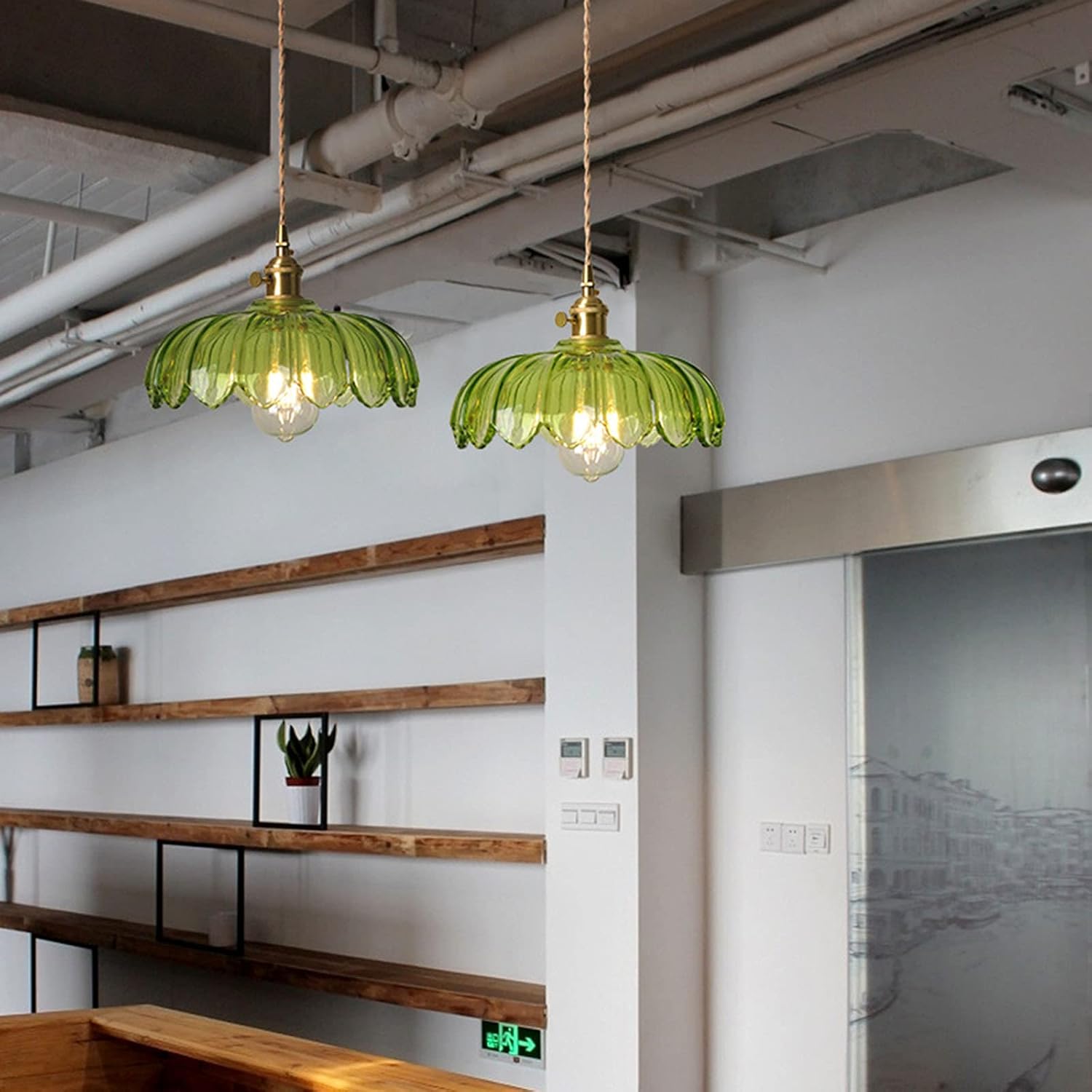 Suspension en verre vintage FLORIDA