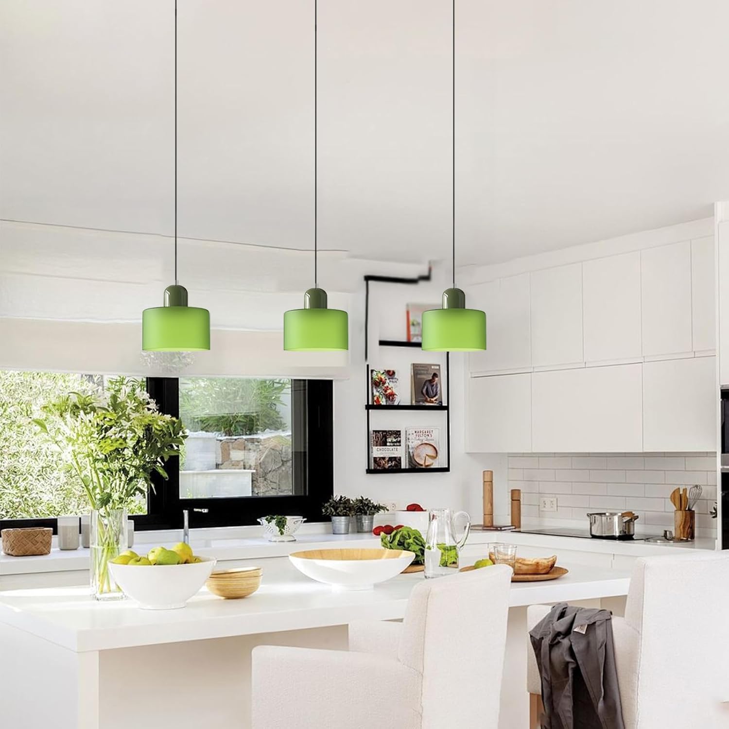 Suspension Scandinave en verre cylindrique