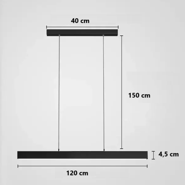 Suspension îlot cuisine LED en Métal et Bois | ELINE