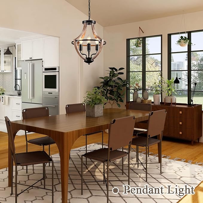 Suspension industrielle en bois massif NELA