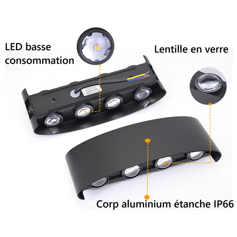 Applique murale extérieure LED │ RANDA