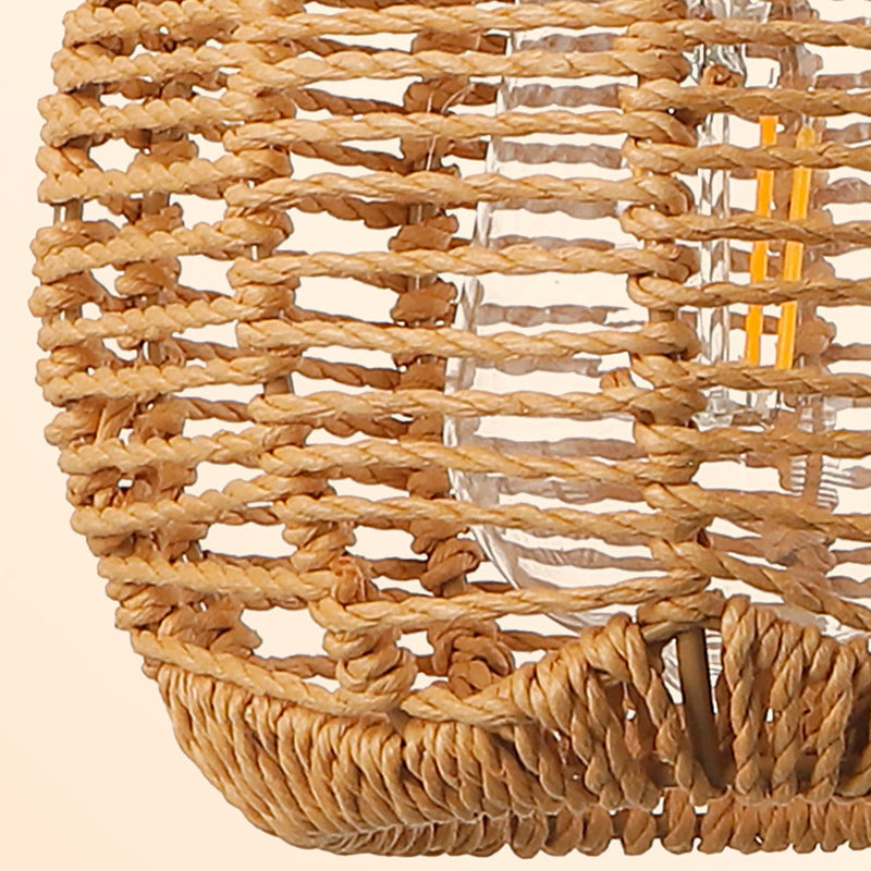 Applique murale en rotin suspendue vintage en forme de boule │ ODLO
