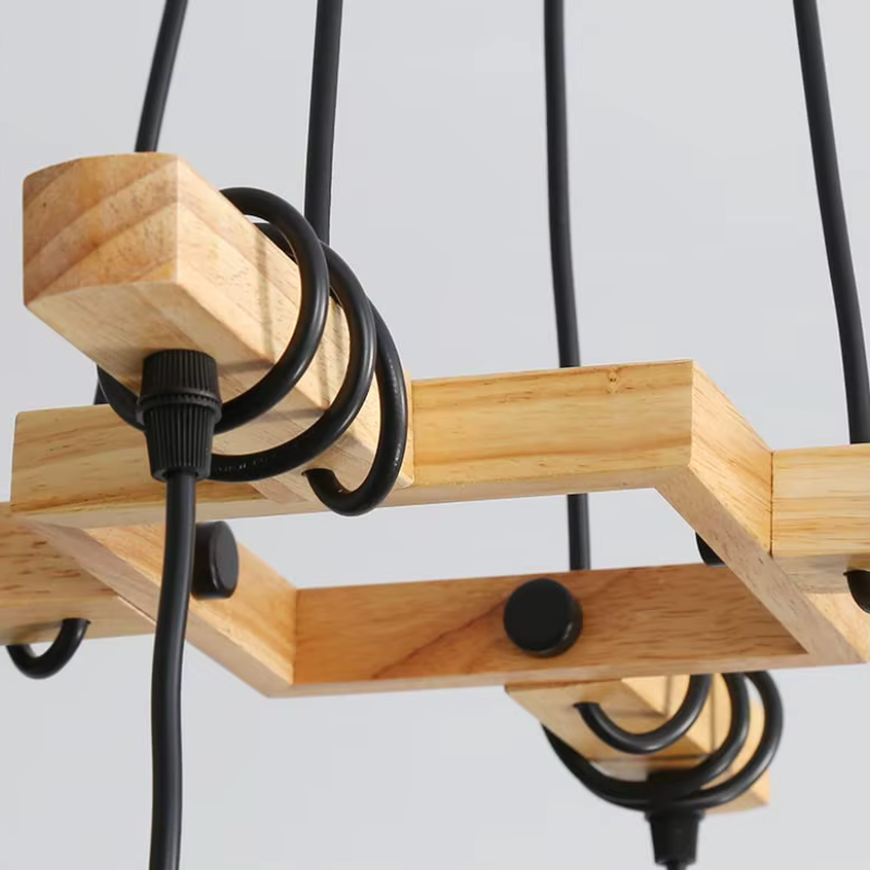 Suspension industrielle en bois FANA
