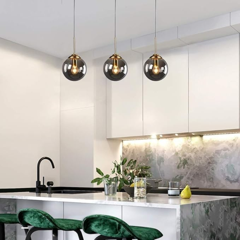 Suspension boule en verre