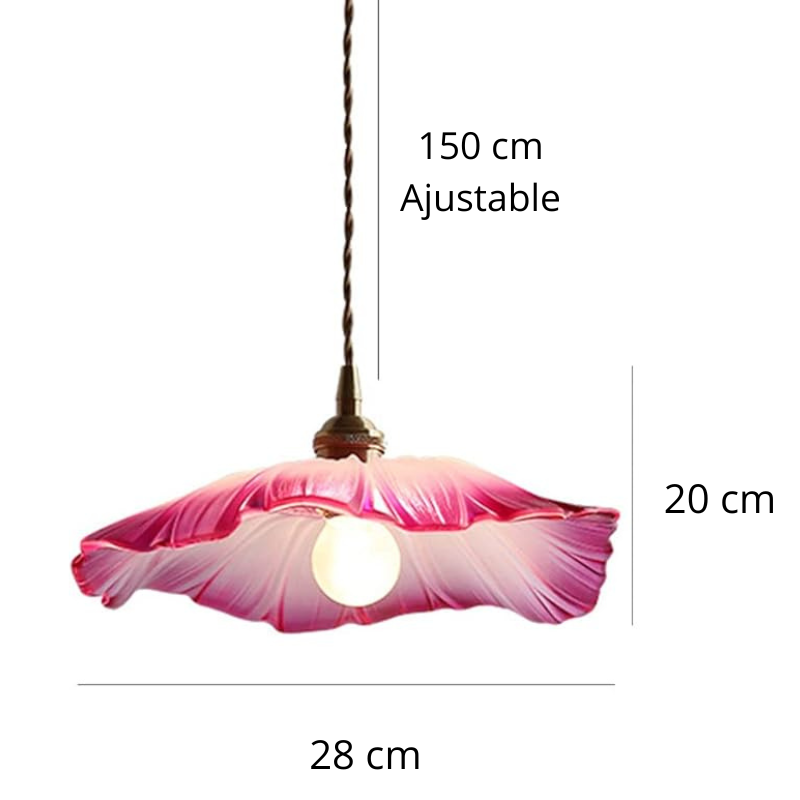 Suspension fleur en verre vintage ORKIDA