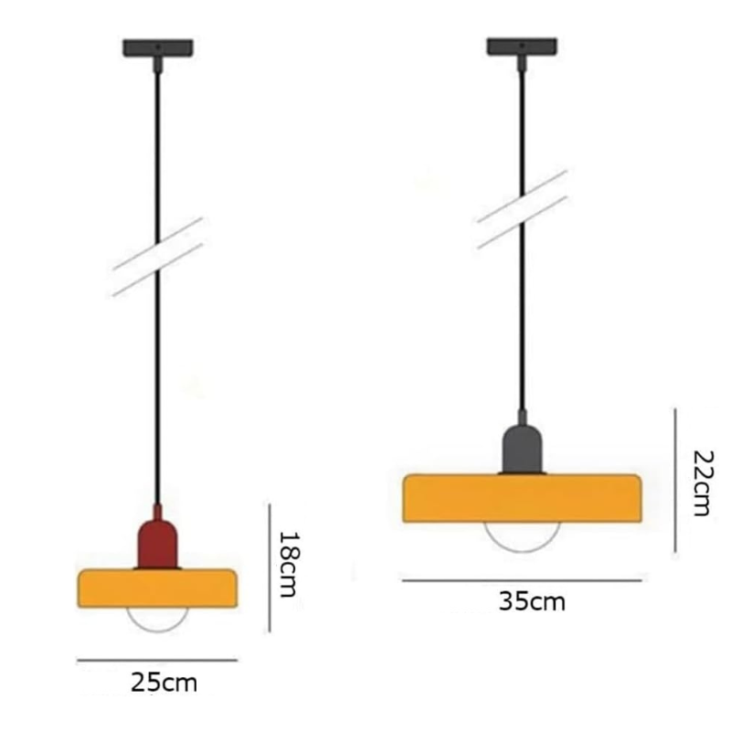 Suspension Scandinave en verre coloré COSO