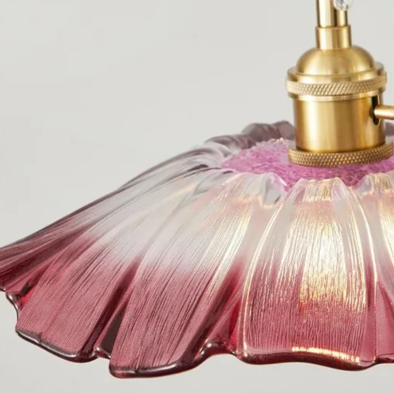 Suspension fleur en verre vintage ORKIDA