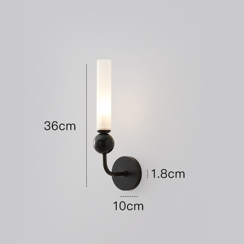 Applique murale LED dorée Vintage en laiton et marbre │ FLUTE
