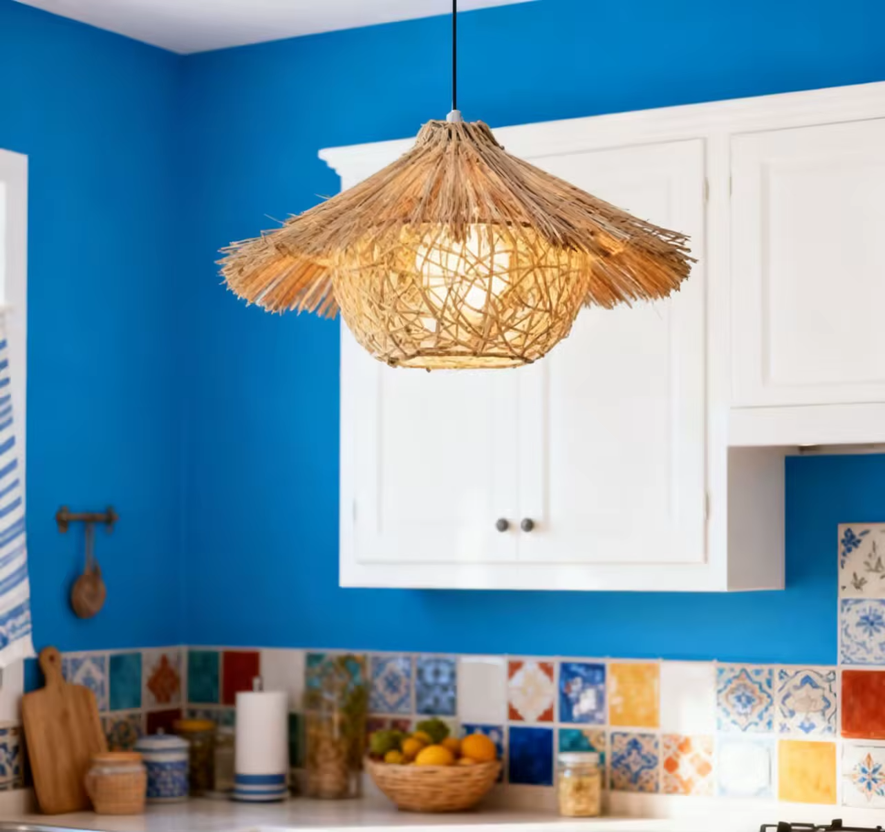 Suspension bohème en osier TABOH