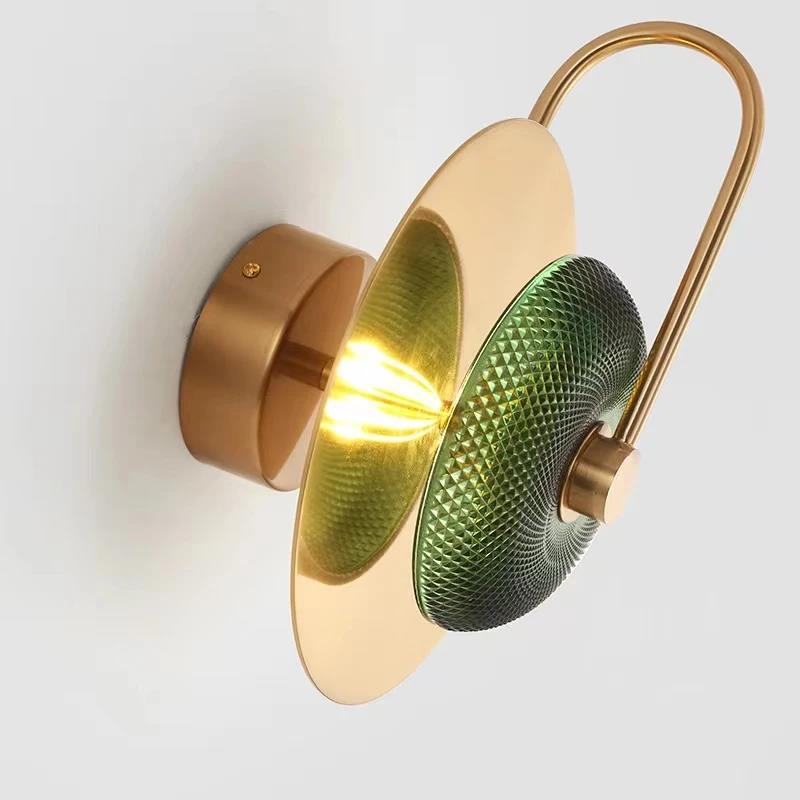 Applique murale LED dorée en verre et acier │ LORELA