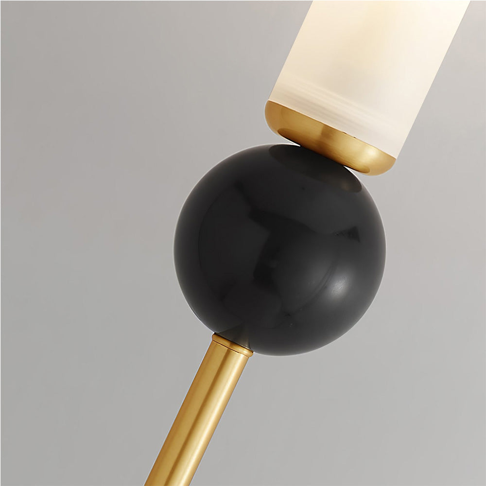 Applique murale LED dorée Vintage en laiton et marbre │ FLUTE