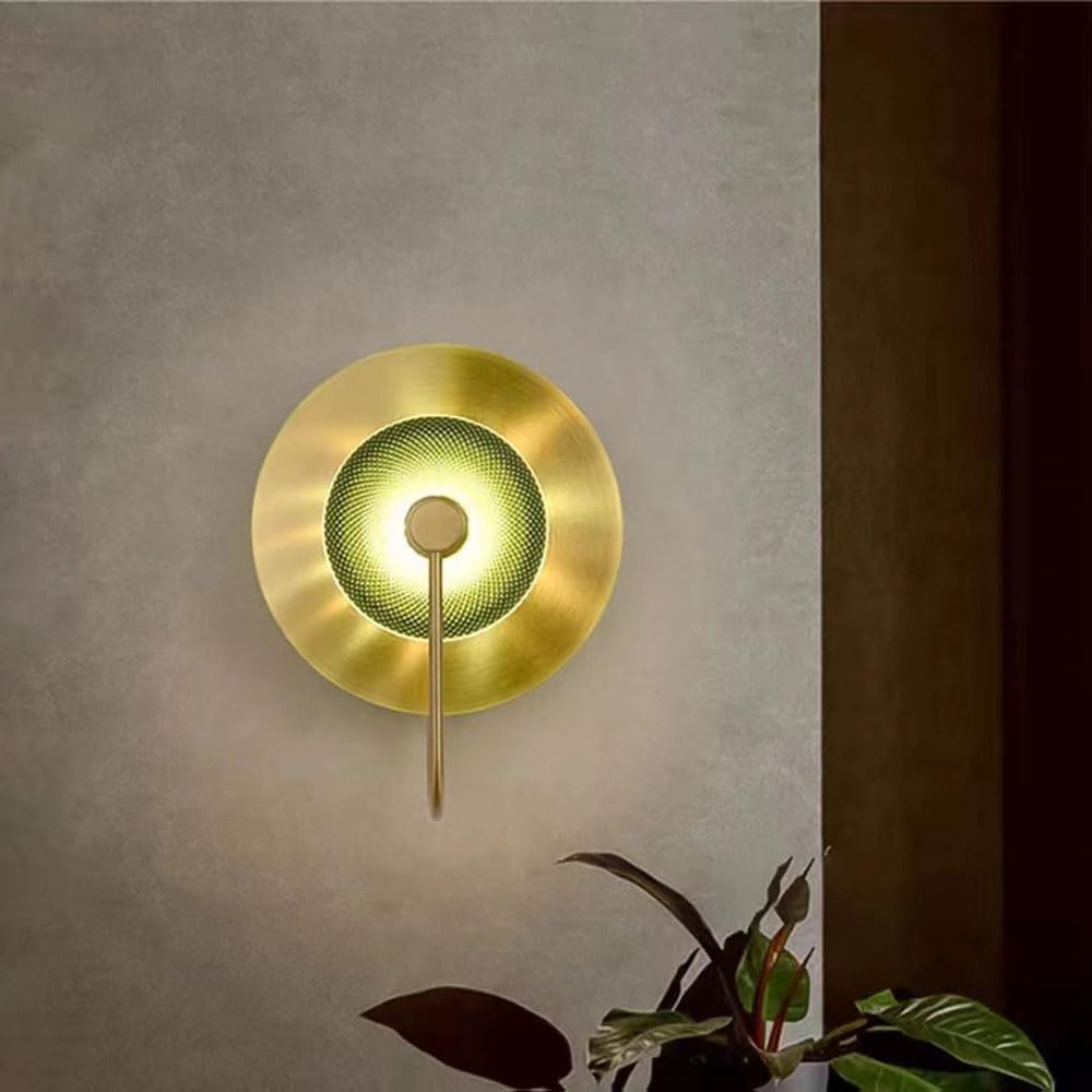 Applique murale LED dorée en verre et acier │ LORELA