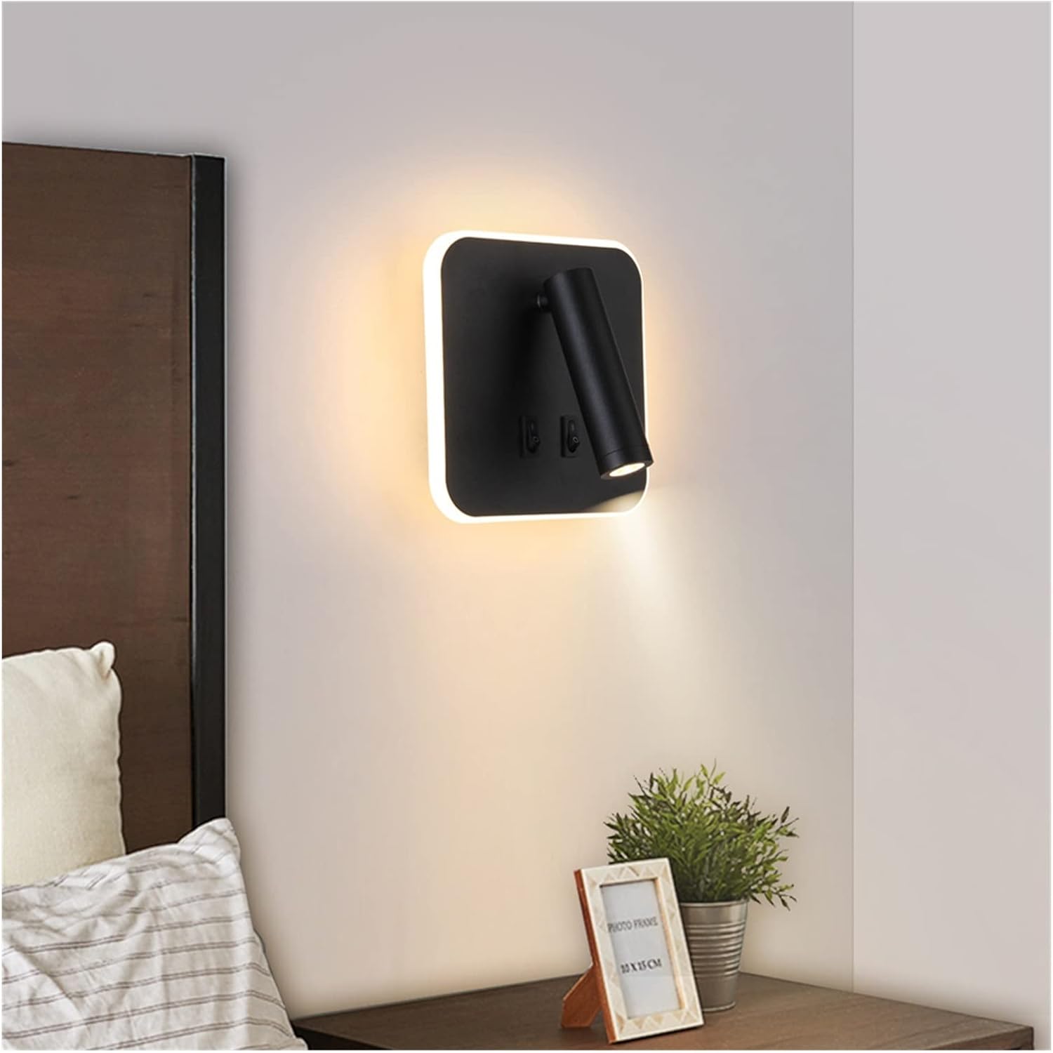 Applique murale LED liseuse avec double source lumineuse │ AMZOR