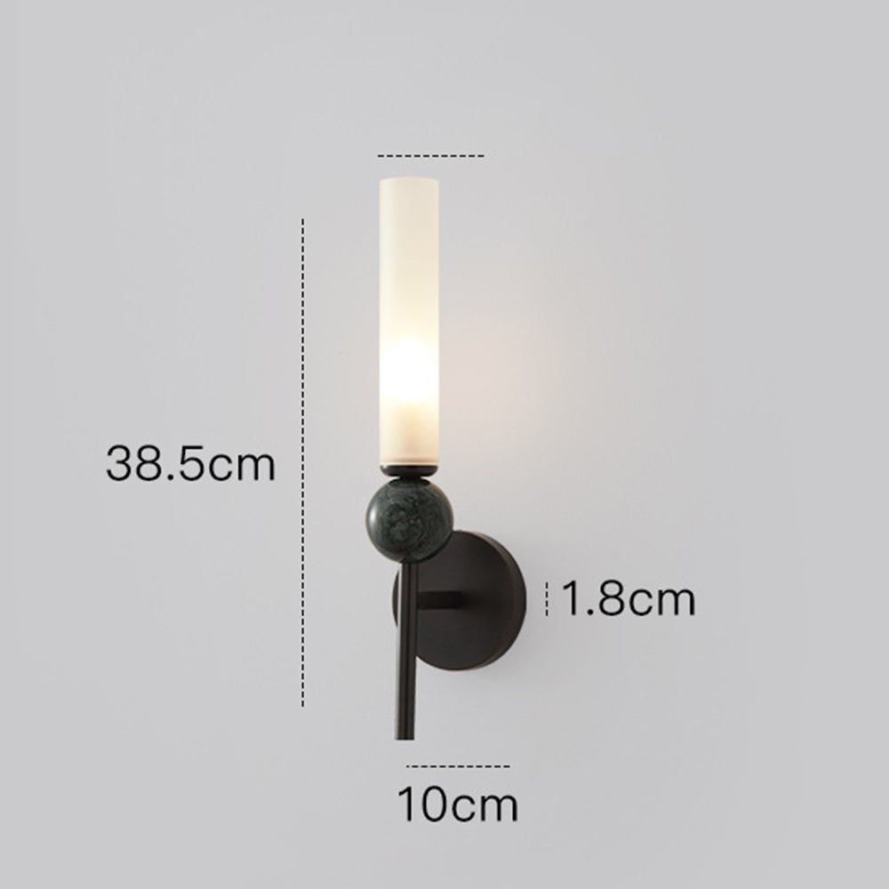 Applique murale LED dorée Vintage en laiton et marbre │ FLUTE