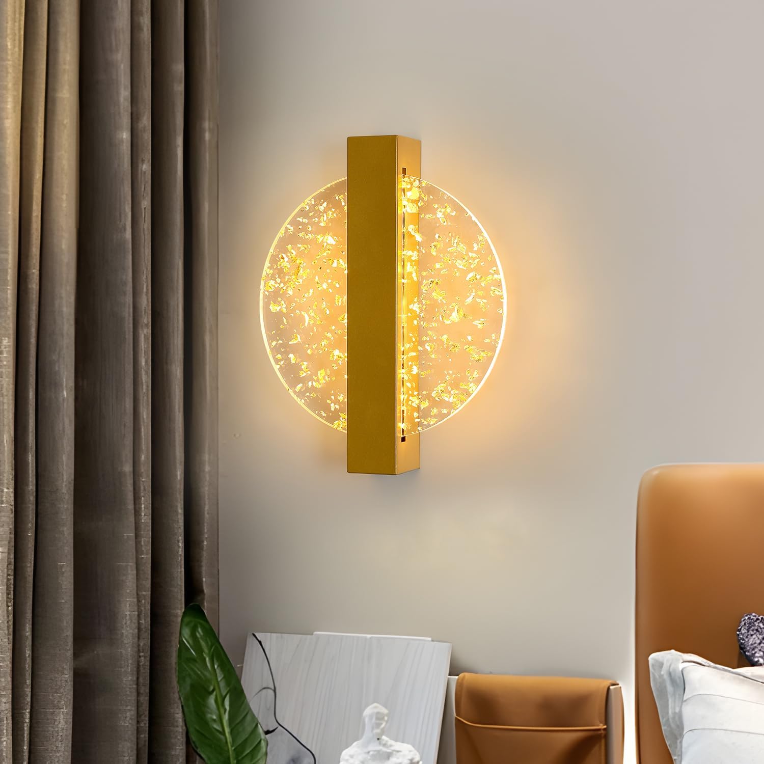 Applique murale LED intérieure dorée │ PODIKA