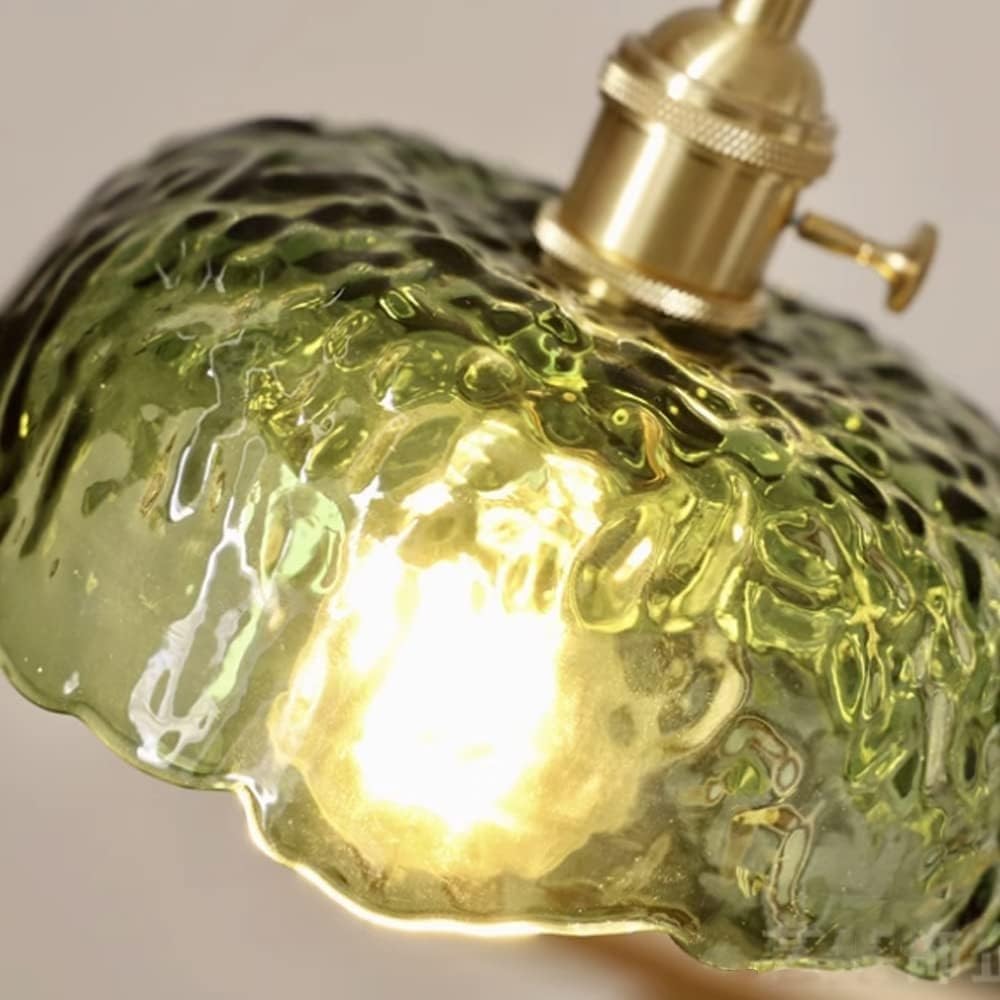 Suspension vintage en verre texturé ZANIA