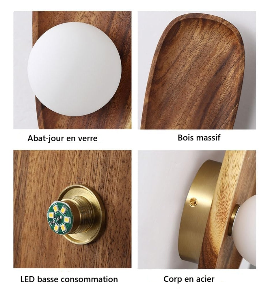 Applique murale en bois massif │ PERTA