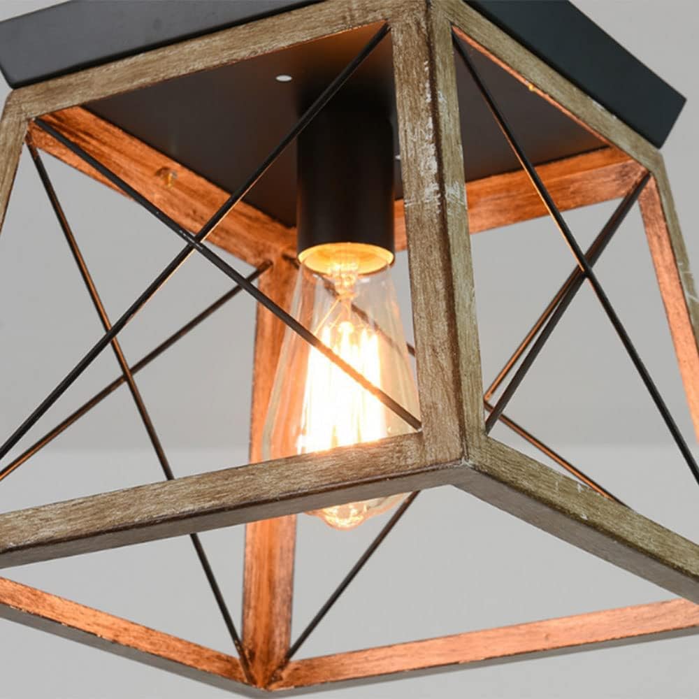 Suspension industrielle en bois AKENA