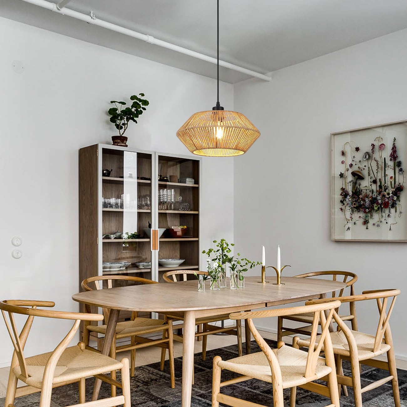 Suspension bohème en corde de cacao oriental FALETA