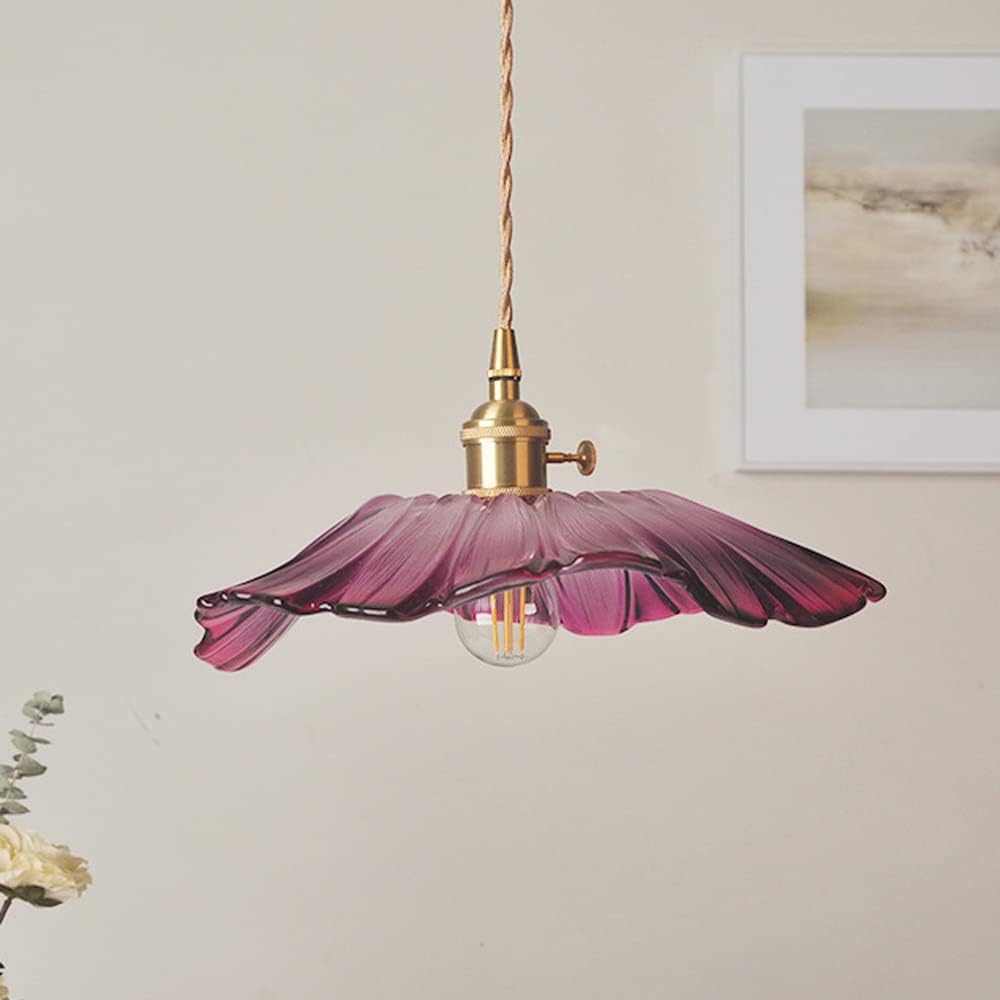 Suspension fleur en verre vintage ORKIDA