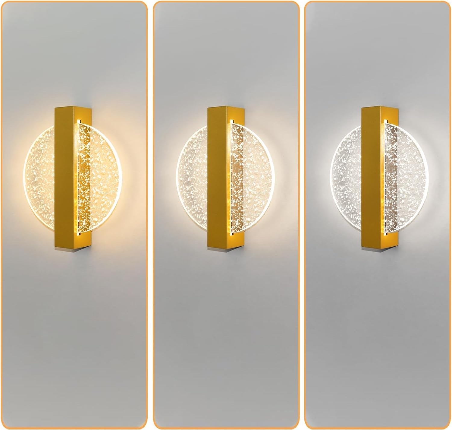 Applique murale LED intérieure dorée │ PODIKA
