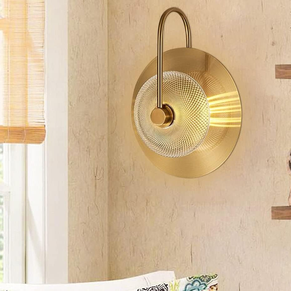 Applique murale LED dorée en verre et acier │ LORELA