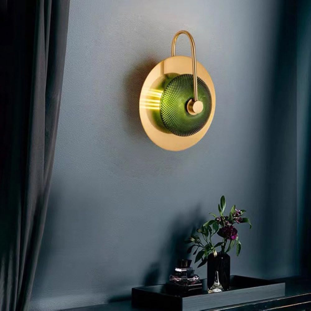 Applique murale LED dorée en verre et acier │ LORELA
