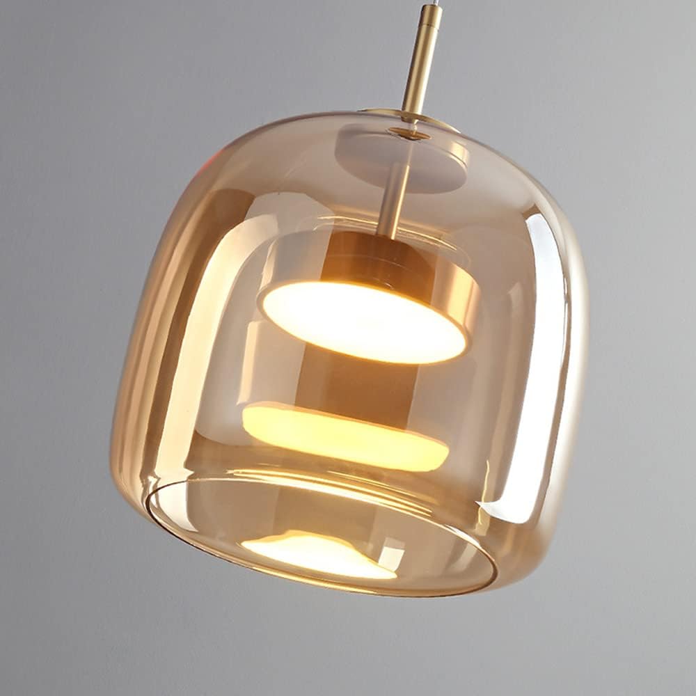 Suspension LED en verre fumé NOCA