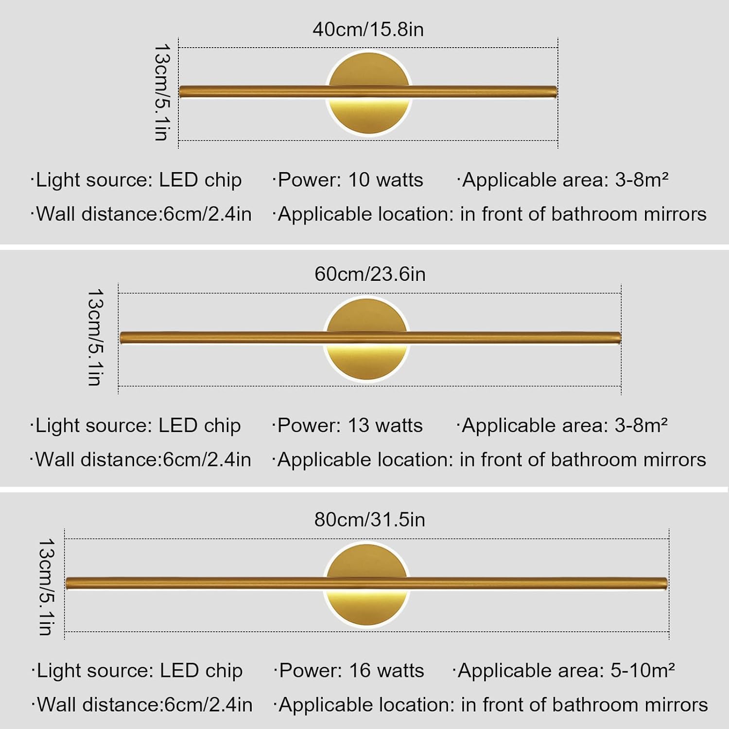 Applique murale LED salle de bain │ ELISA